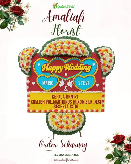 Papan Bunga Pernikahan Karang Dapo Baru